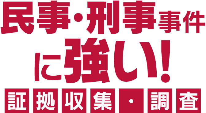 民事・刑事事件に強い